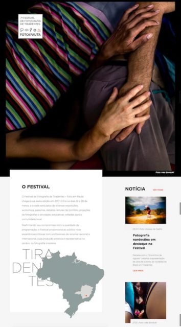 Site do Festival de Fotografia de Tiradentes 2017